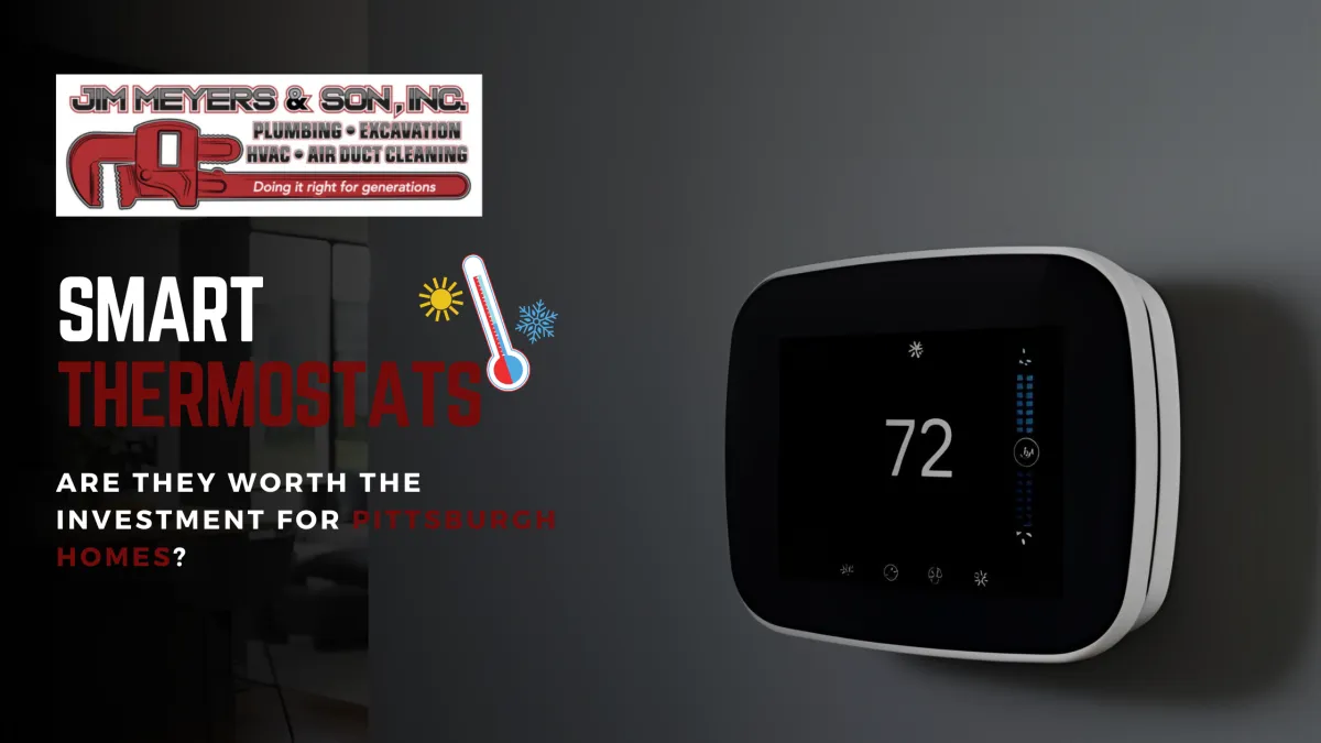 Smart thermostat installation performed by our team in Oakdale, PA