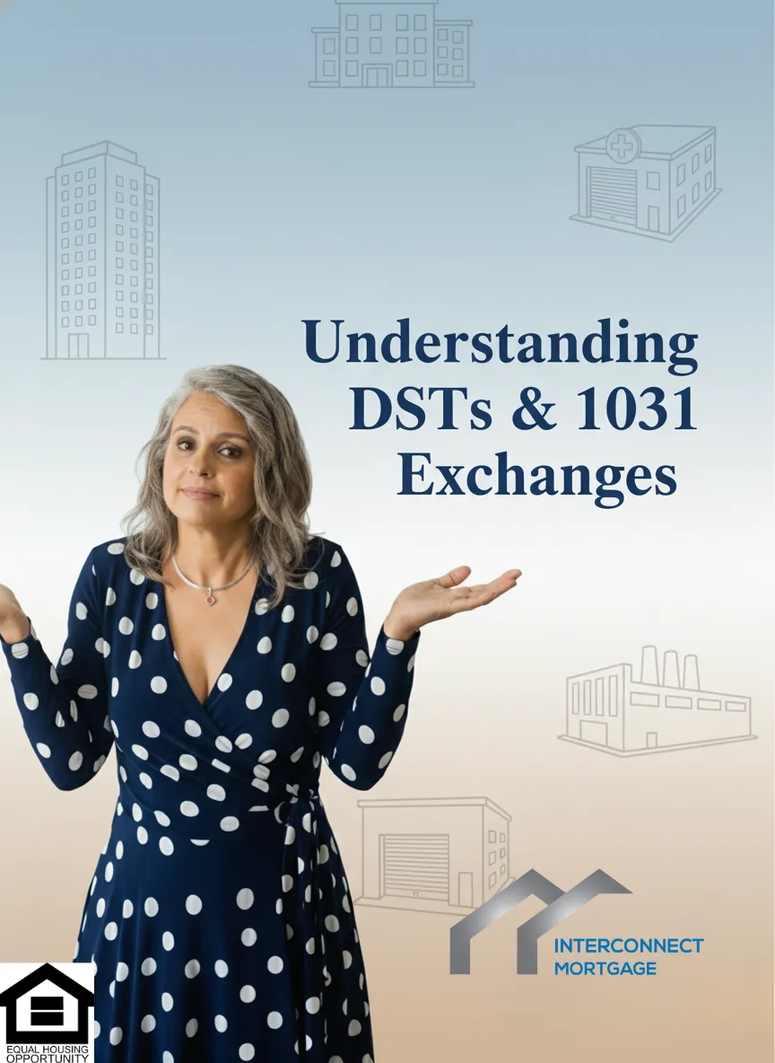 “Toni Taylor standing in front of a clean financial-themed background with real estate icons, illustrating a guide on Delaware Statutory Trusts and 1031 exchanges for investors.”