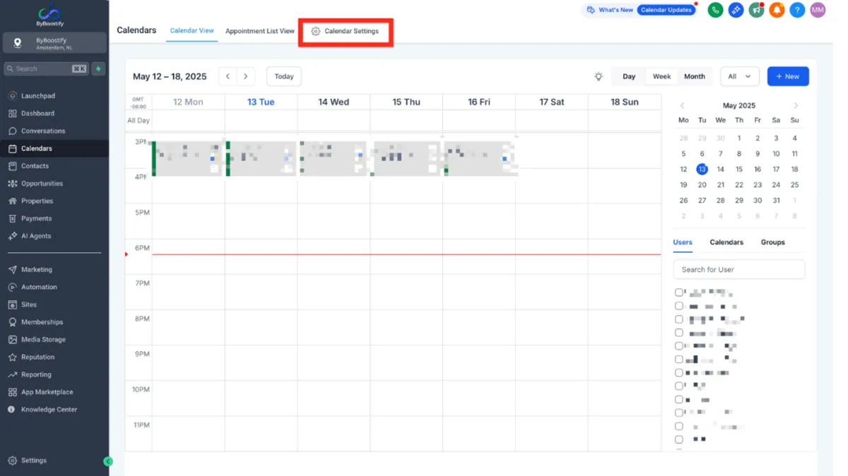 Aan de slag - Een Boekingskalender Instellen