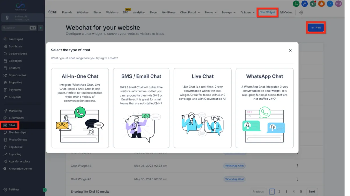 Aan de slag - Live Chat Widget instellen