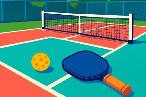 sample photo for topic about best color schemes for pickleball court