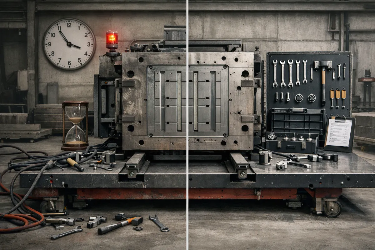 SMED en cambio de moldes: reduce paradas y mejora OEE