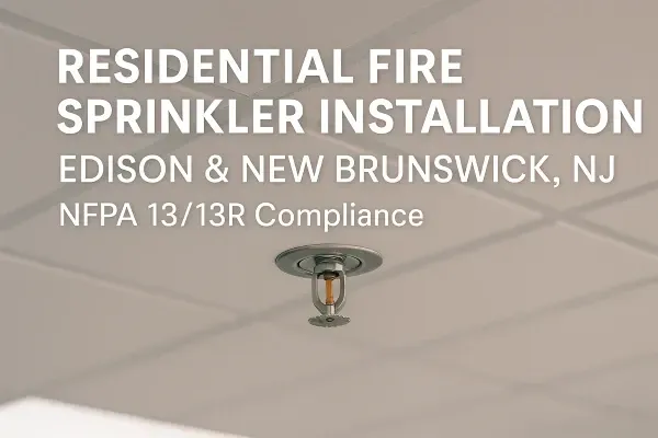Residential Fire Sprinkler Installation in Edison, NJ: Protecting Homes with Reliable Fire Safety Systems