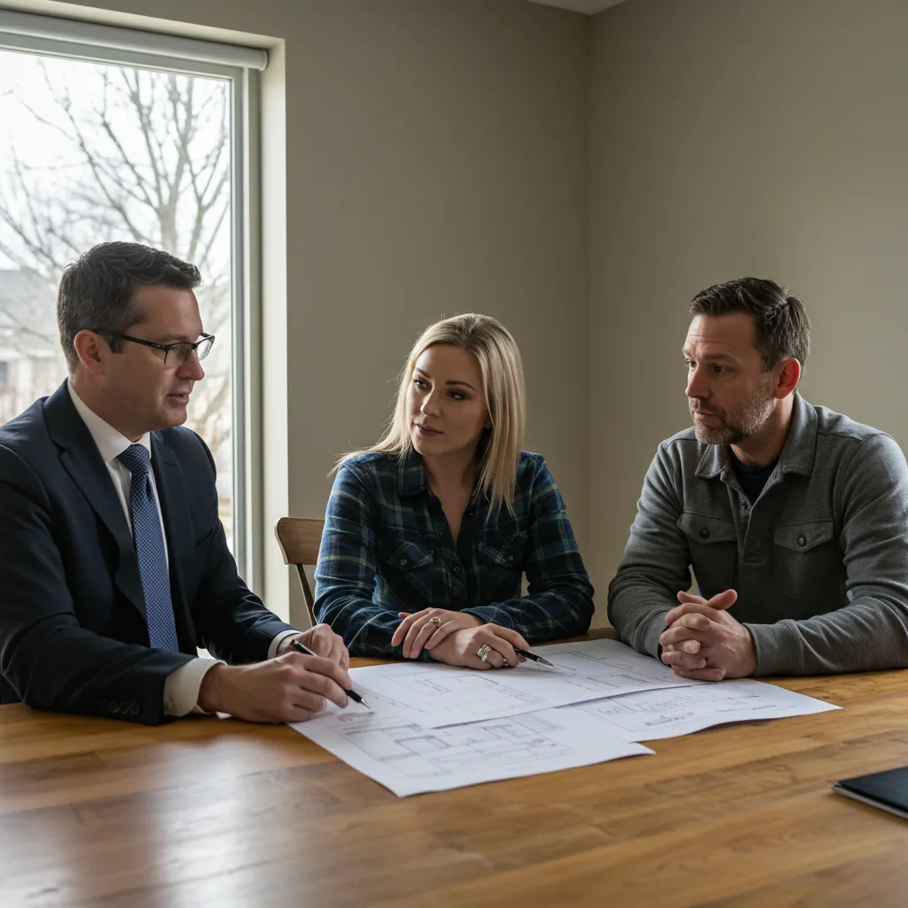 Communication between builder and homeowners during custom home construction.