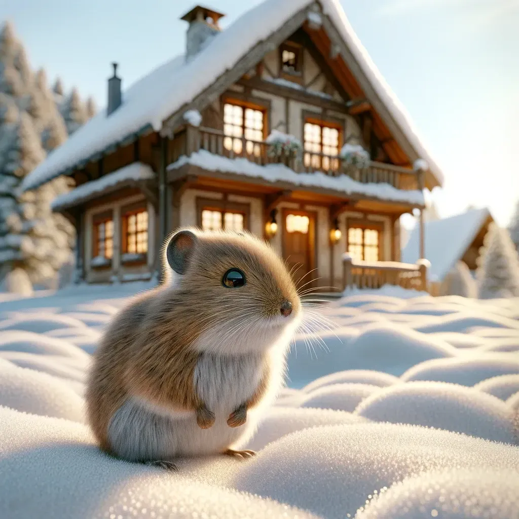 A rodent standing on snow outside a Vancouver and Burnaby home