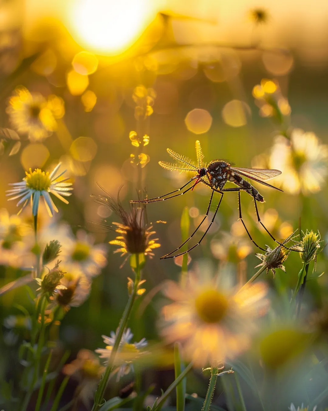 An Image of a mosquito in a garden