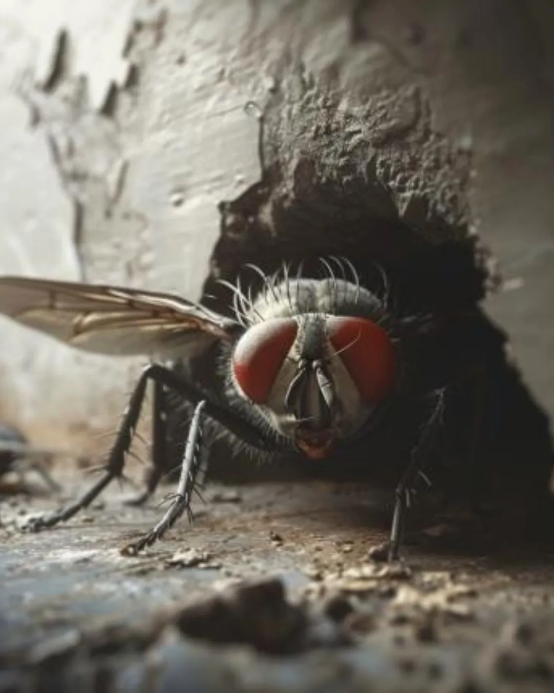 A close up image of a fly
