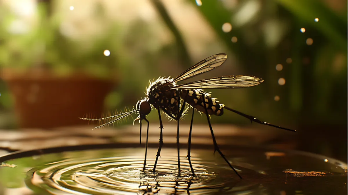 an image of a mosquito in water