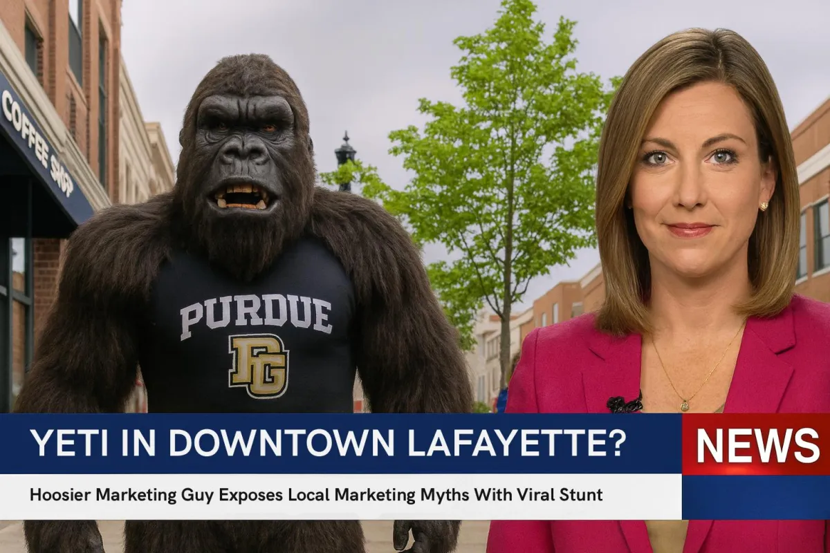 A Yeti in Downtown Lafayette, IN? Hoosier Marketing Guy Pulls Off Another PR Stunt