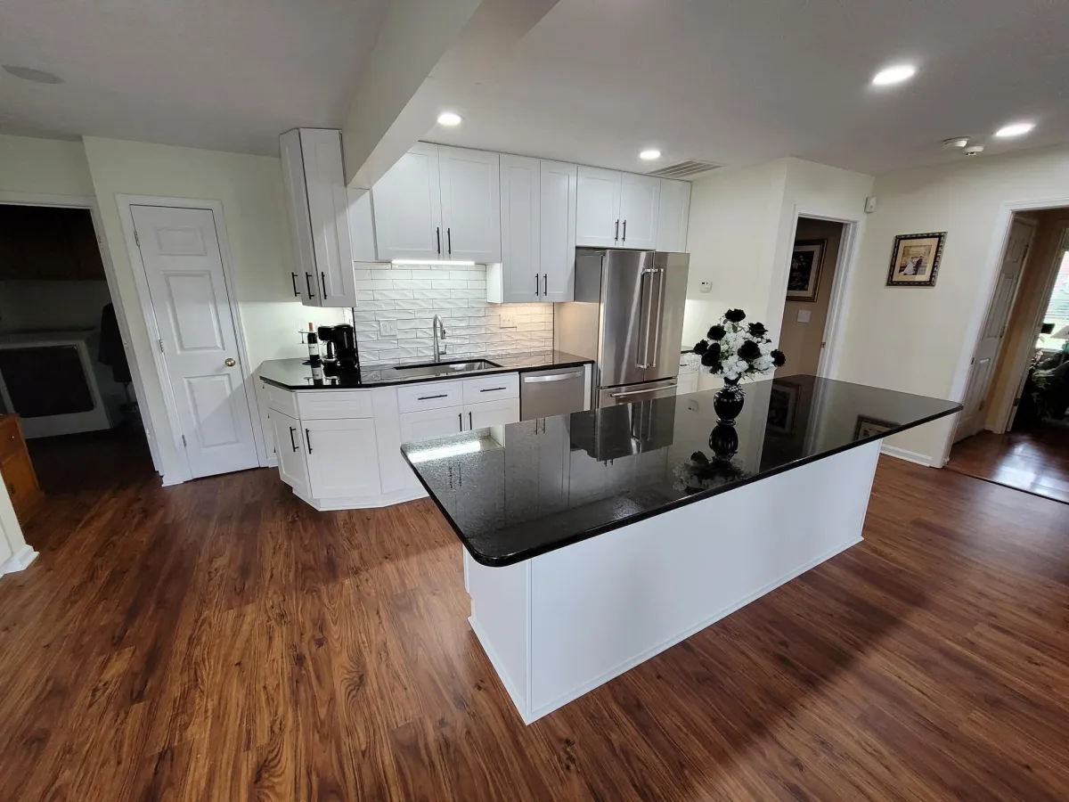Granite Counter top Island Kitchen Remodel