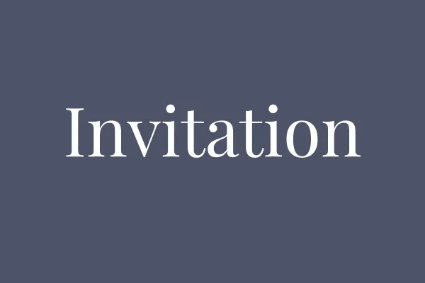 Invitation in words