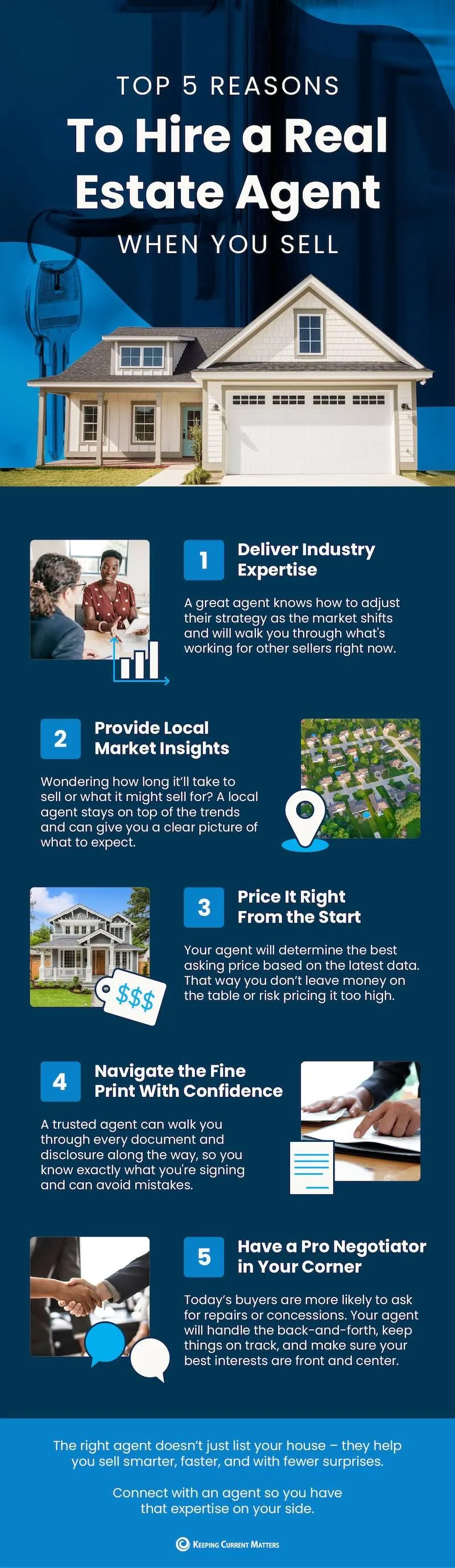 Top 5 Reasons To Work with a Real Estate Agent When You Sell