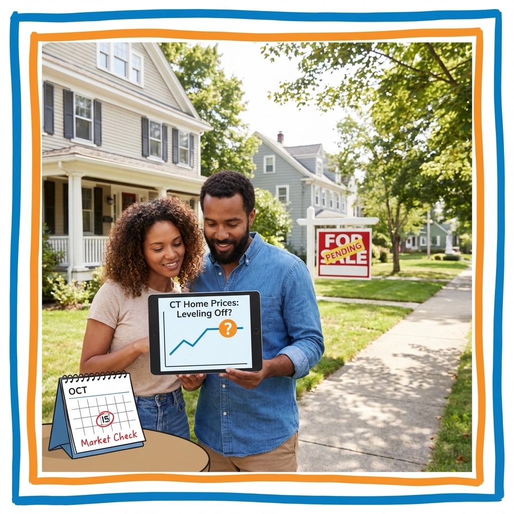 Connecticut homeowners reviewing whether home prices in Connecticut are leveling off, checking current market trends, pending listings, and timing a home sale in the Connecticut housing market