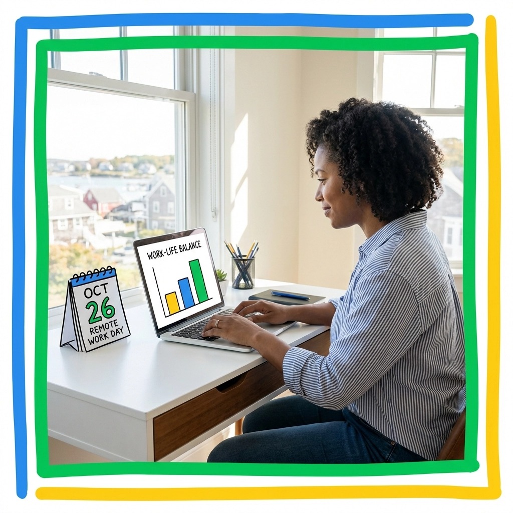 Remote worker living in Connecticut working from home, showing how moving to Connecticut supports remote work, work-life balance, and lifestyle benefits in Connecticut communities