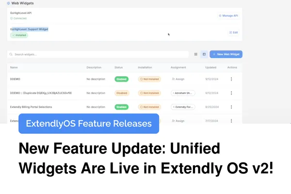 New Feature Update: Unified Widget Are Live In ExtendlyOS V2