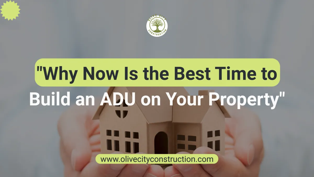 Hands carefully holding a small model house, representing why now is the optimal time to find an ADU builder and construct an accessory dwelling unit on your property.