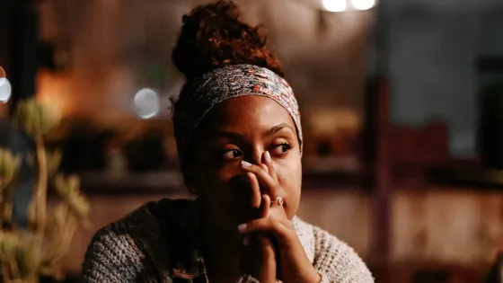 woman thinking face