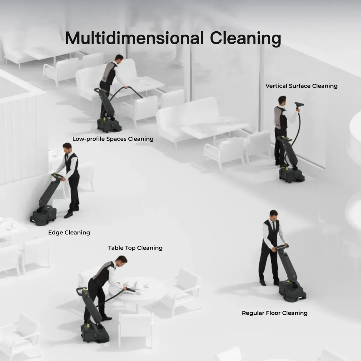 Pudu SH1 Standing Scrubber Multi Dimensional