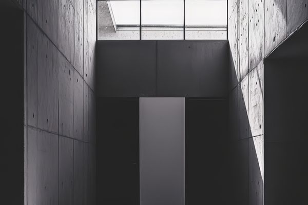 Geometric building elements representing governance, control, and operational clarity.