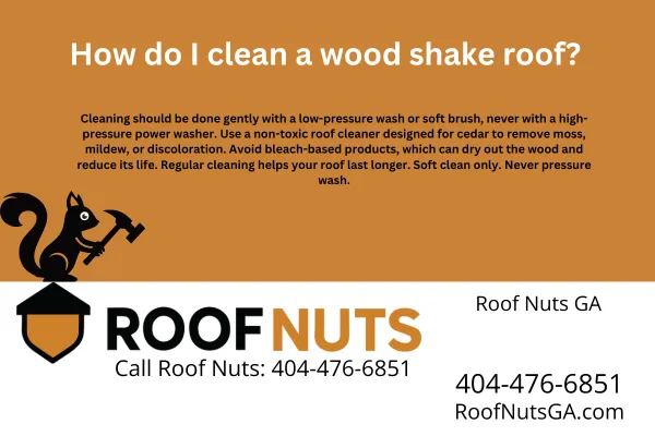Learn the safest way to clean your wood shake roof in Georgia. Discover why soft cleaning matters and what products to avoid to protect your cedar roof’s lifespan.