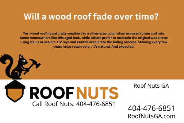 Wood roofs naturally fade to a gray tone from sun and rain. Learn why it happens, how to prevent it, and what to expect if you live in Georgia.