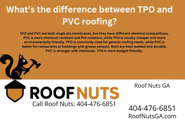 What’s the difference between TPO and PVC roofing?