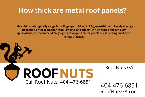 Industrial metal roof panels typically range from 22-gauge (thicker) to 29-gauge (thinner). Learn which gauge is best for Georgia homes based on wind, span, and budget.