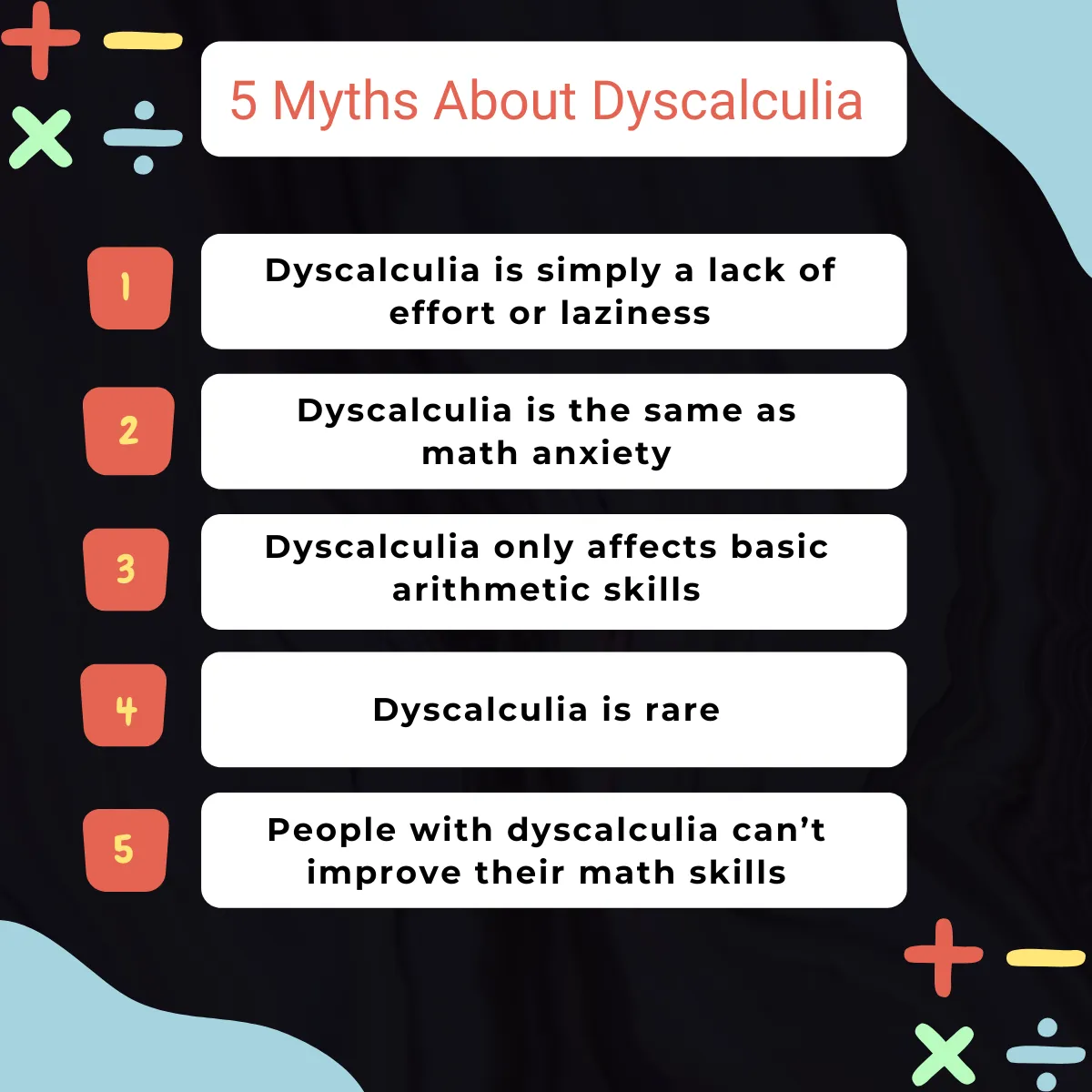 Dyscalculia Myths