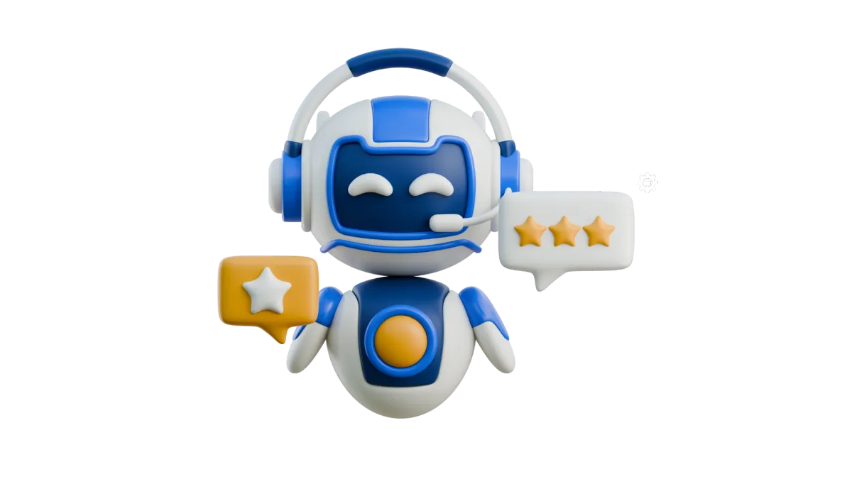 AI chatbot icon assisting with business automation