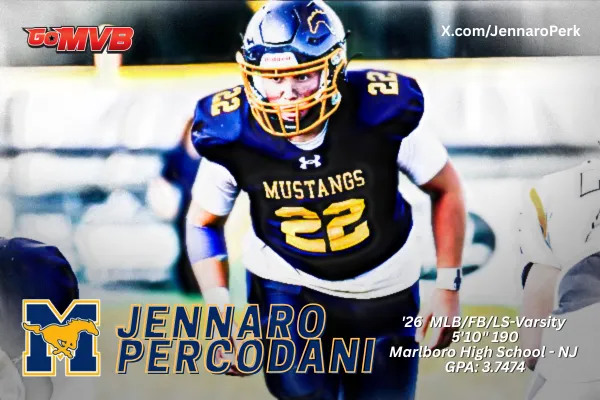 Meet Jennaro Percodani, a high-IQ, hard-hitting linebacker from NJ who leads by example.