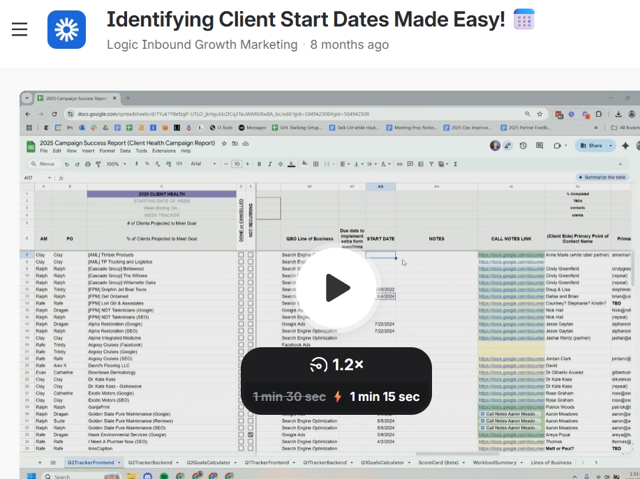 Identifying Client Start Dates