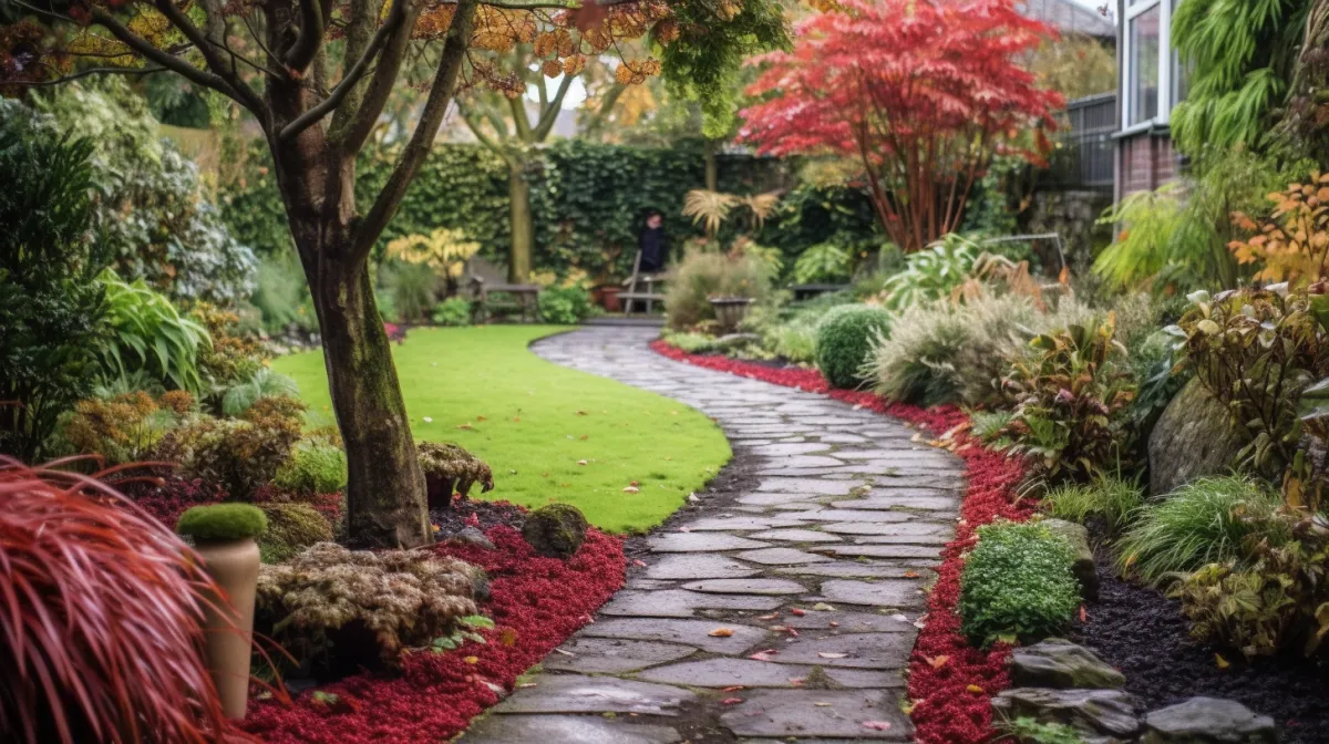 Dublin garden during autumn