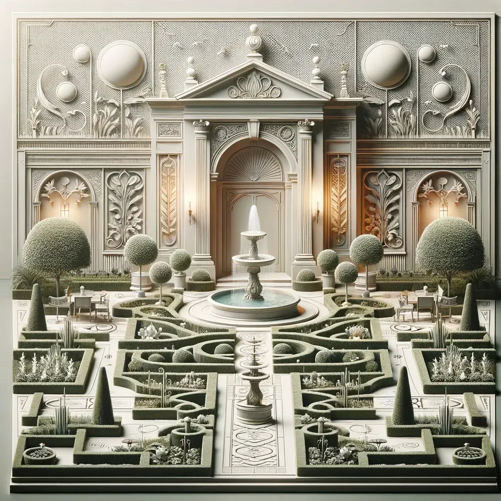 Key characteristics of formal garden designs in Dublin.