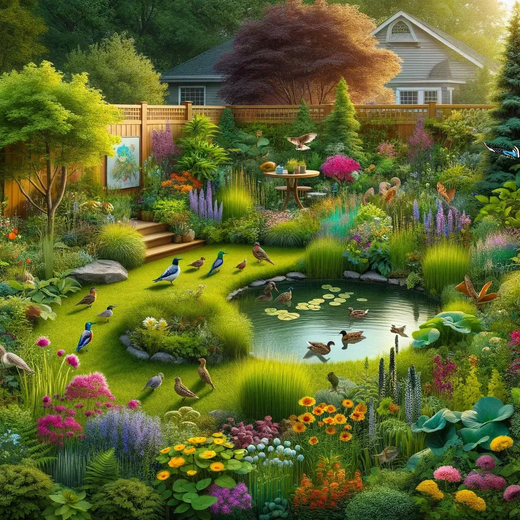 Designing garden spaces that serve as habitats for local wildlife.