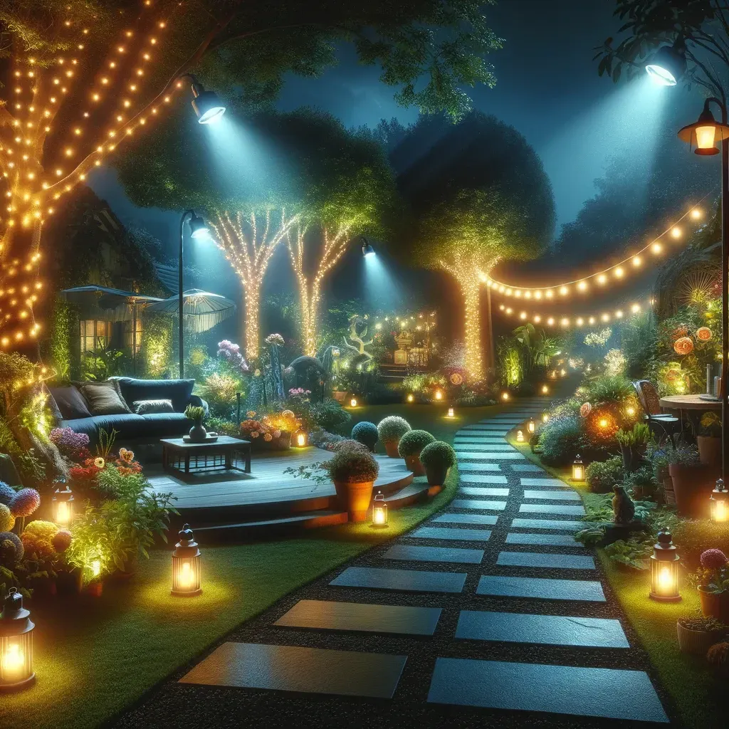 Benefits and applications of LED lighting in garden settings.