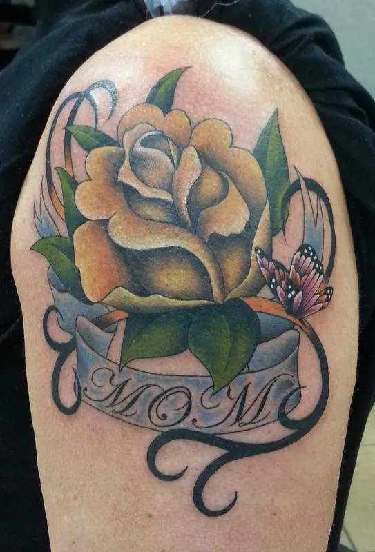 Rose and Butterfly for Mom