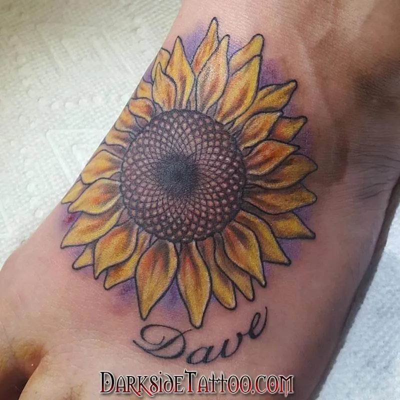 Color Sunflower Tattoo
