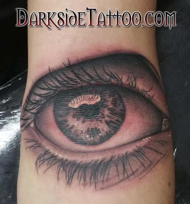 Black and Gray Eye Tattoo