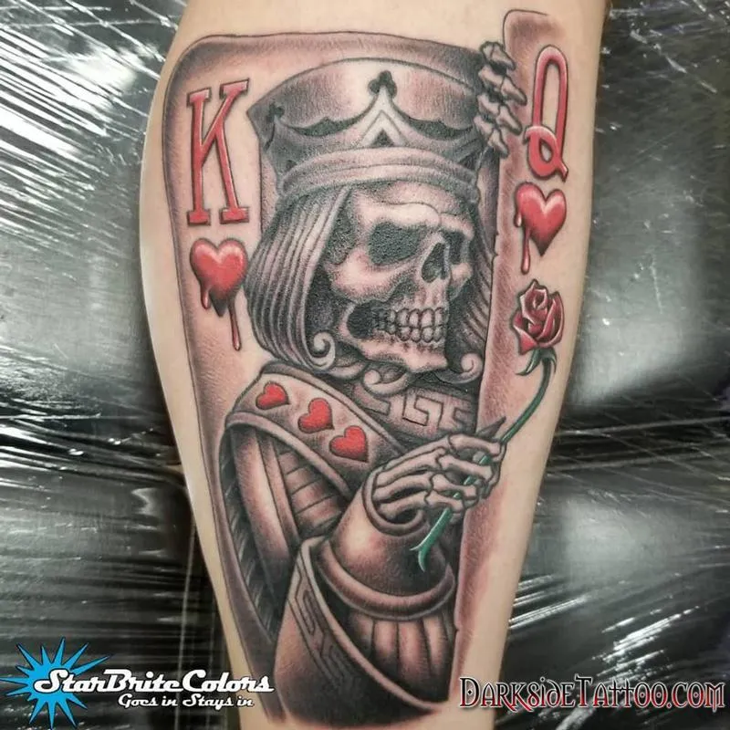 Black and Gray King Tattoo