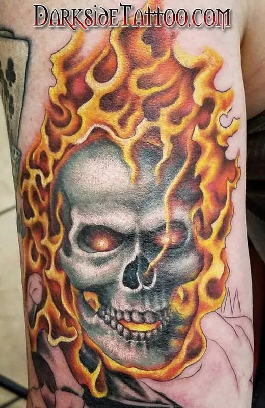 Color Ghostrider Tattoo
