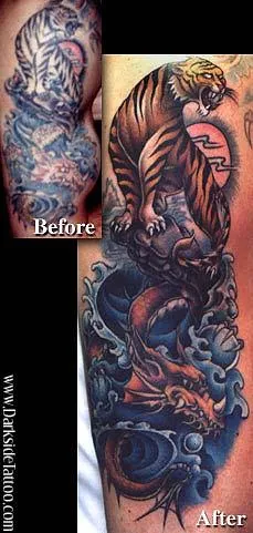 Tiger/Dragon tattoo rework