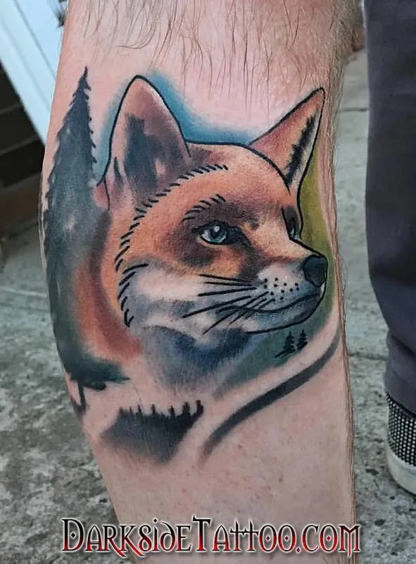 Color Fox Tattoo