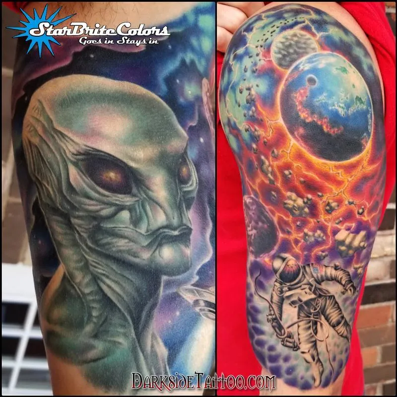 Color Outerspace Tattoo