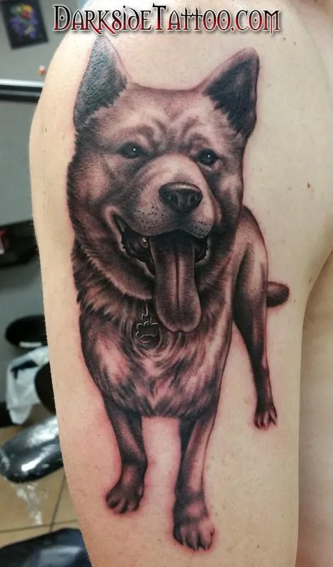 Black and Gray Dog Portrait