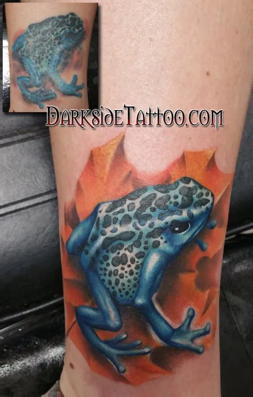 Color Frog Rework Tattoo