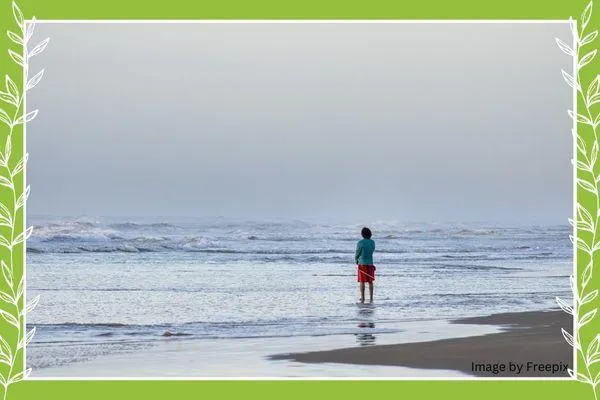 Image of person on beach in blog by Carli Thorpe