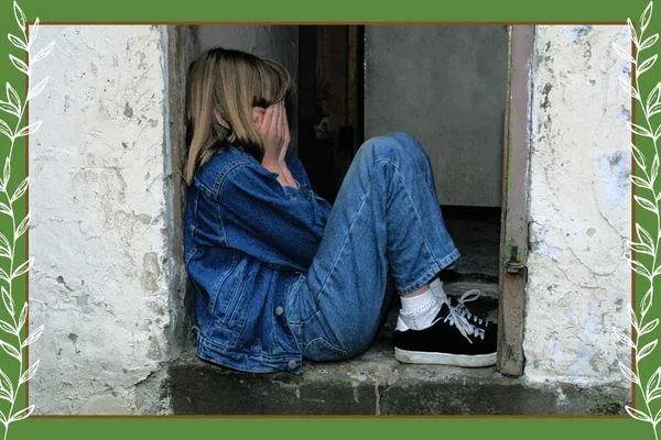 Girl looking upset