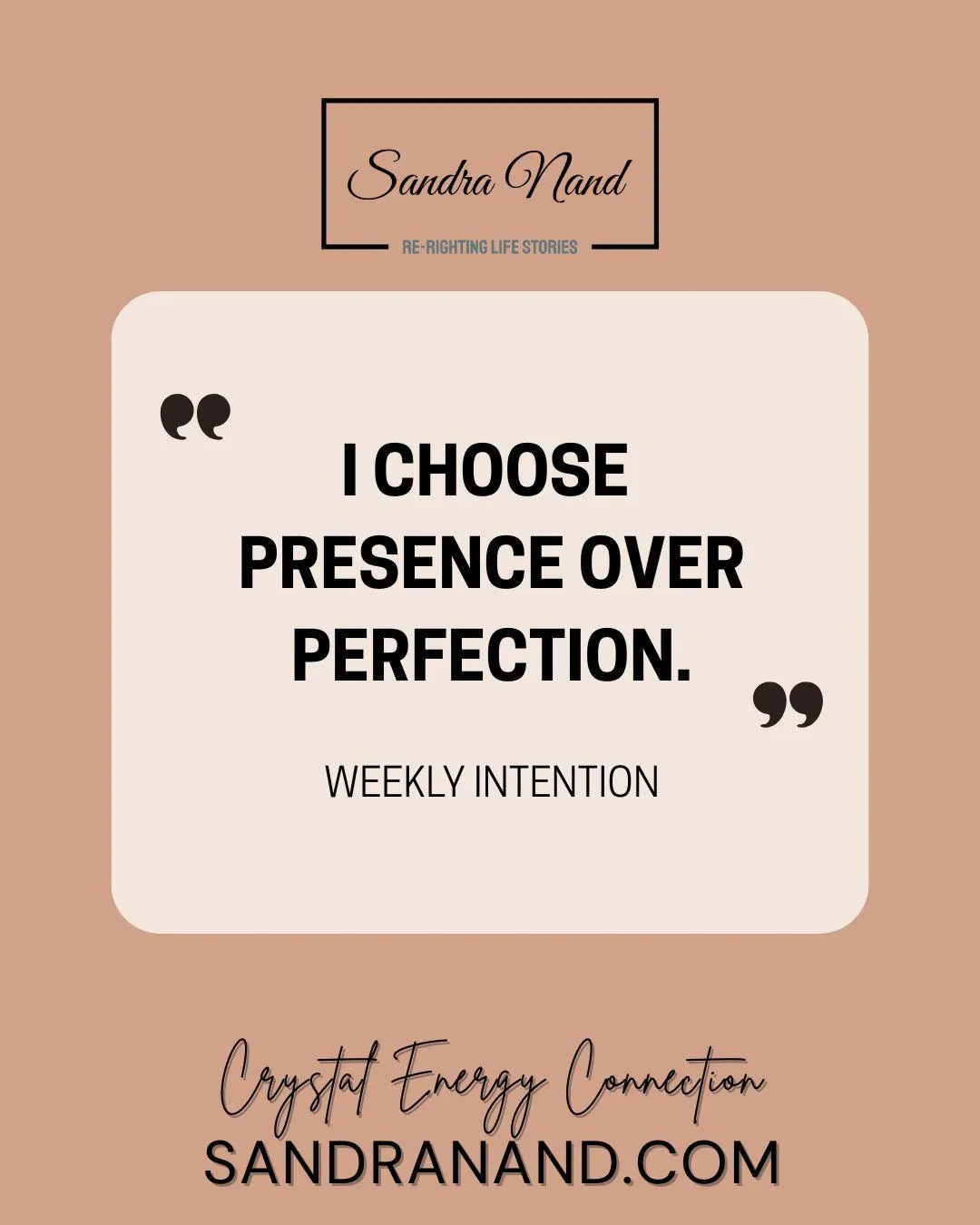 Choosing Presence Over Perfection: A Soul-Centered Reflection