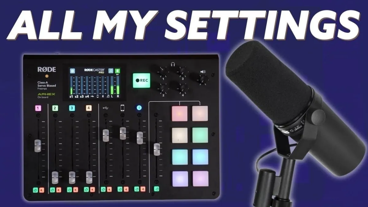 My Audio Settings for the Shure SM7B w/ Rodecaster Pro