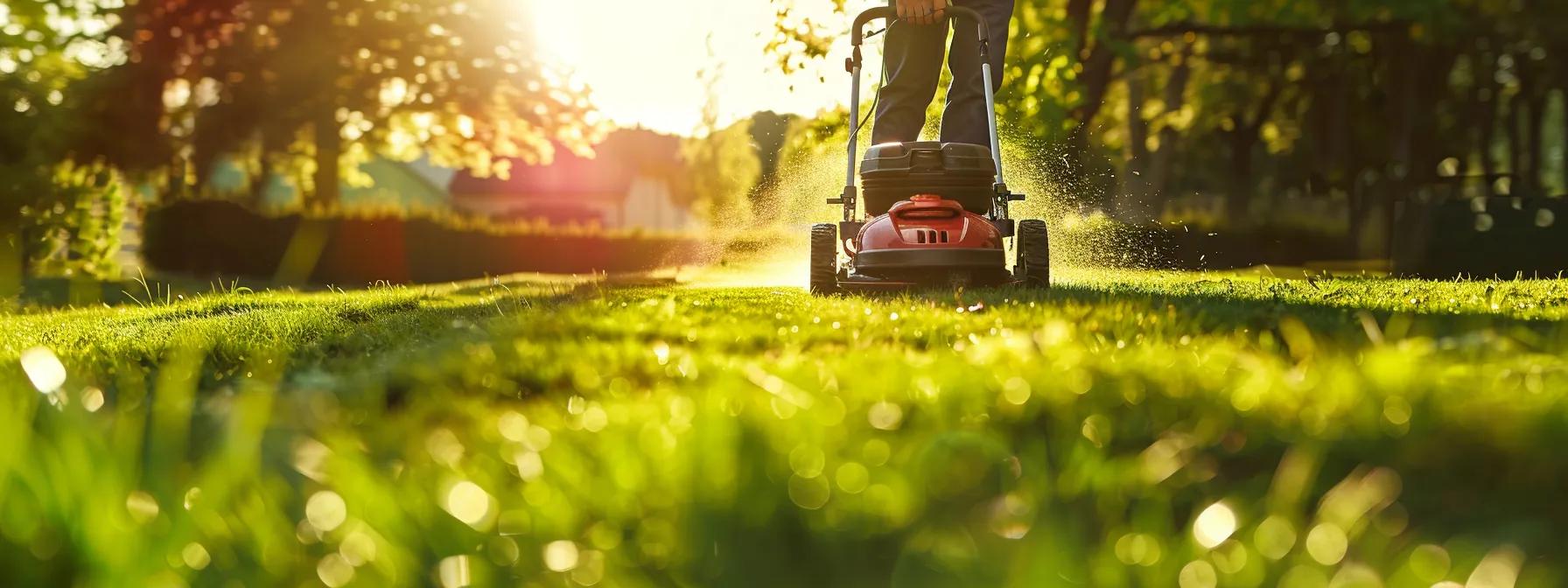 Lawn mowing oak harbot